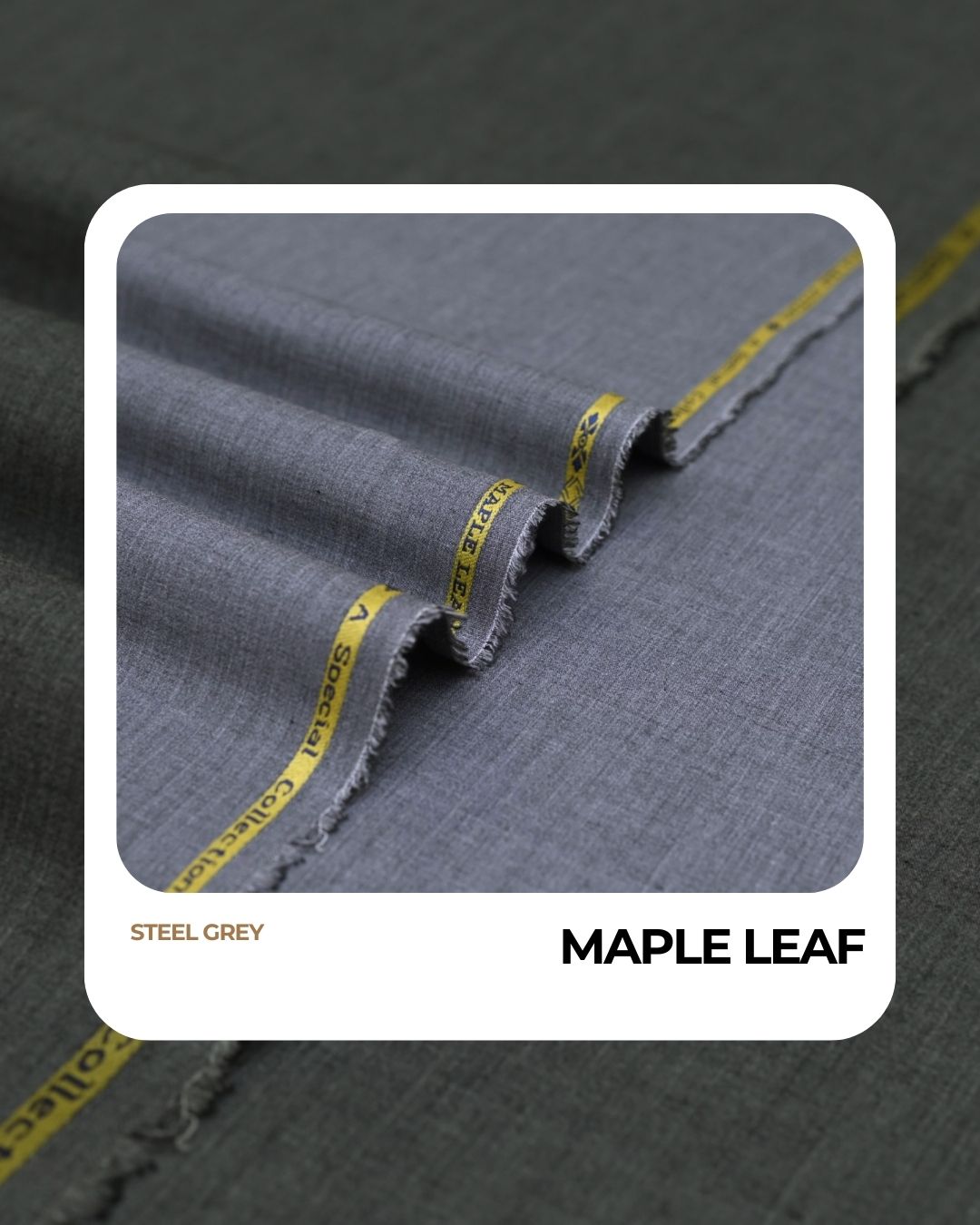 Maple Leaf | Steel Grey | Wash and Wear